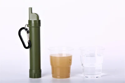 Attrezzatura per cannuccia per filtro dell'acqua personale con cannuccia per purificatore d'acqua portatile per sopravvivenza di emergenza da campeggio all'aperto