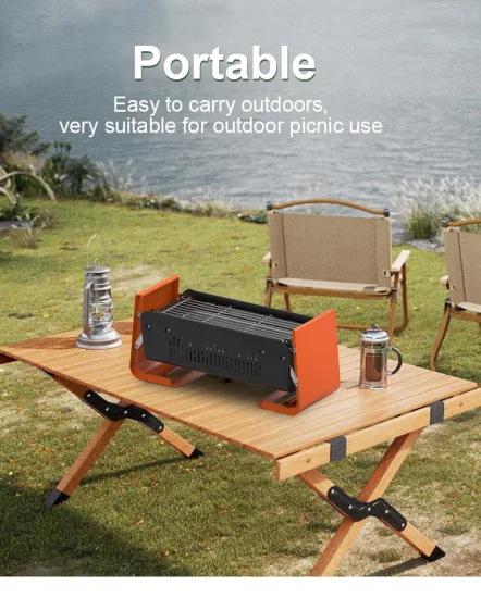 Vendita calda Miglior portatile da campeggio per interni ed esterni Tavolo per famiglie Mini pieghevole Moda BBQ Grill Forno a carbone